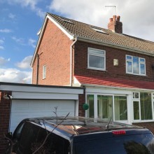 Two storey side extension.